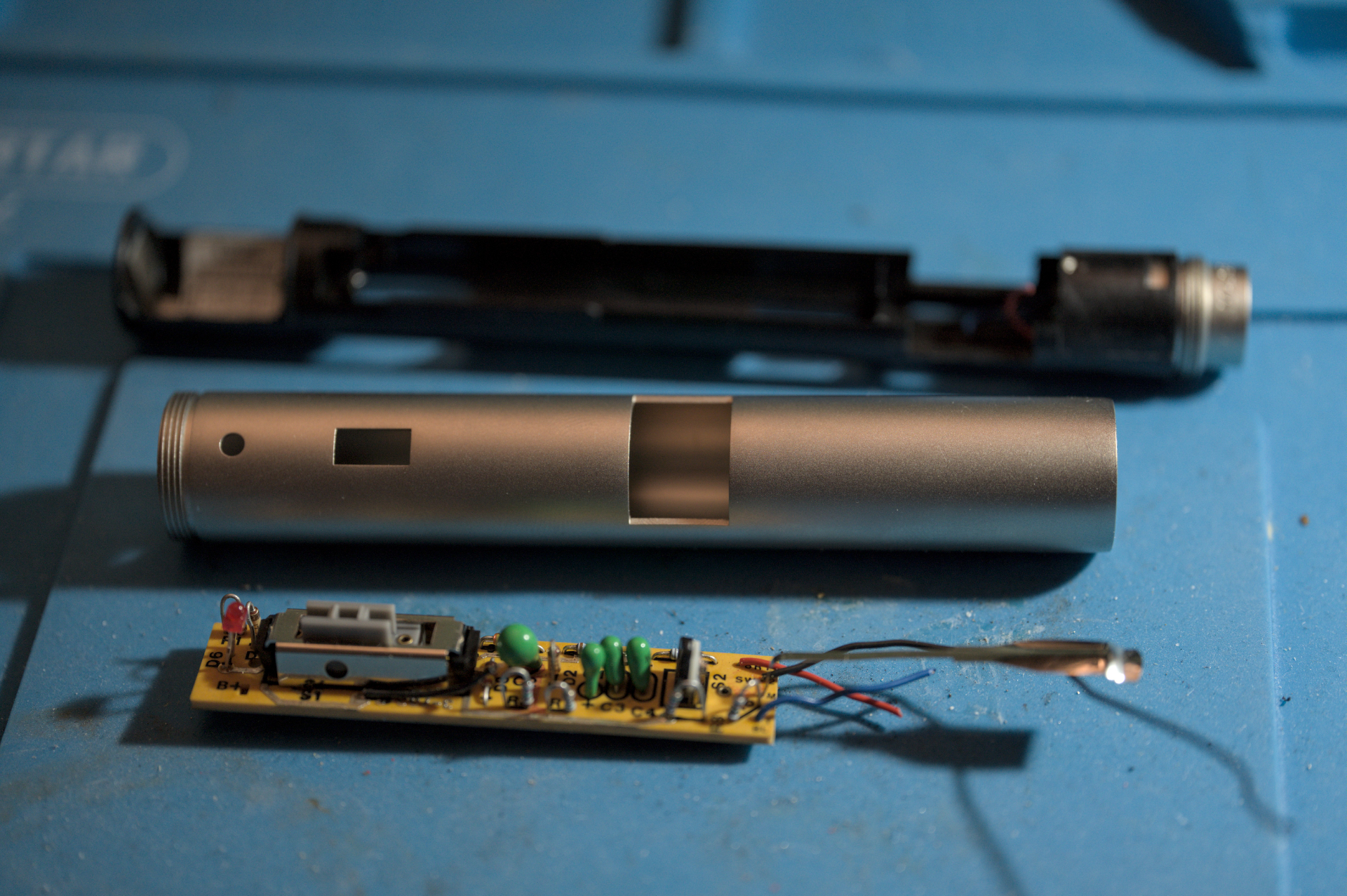 Here should be an image of a 'Disassembled, yet unmodified K30AV'