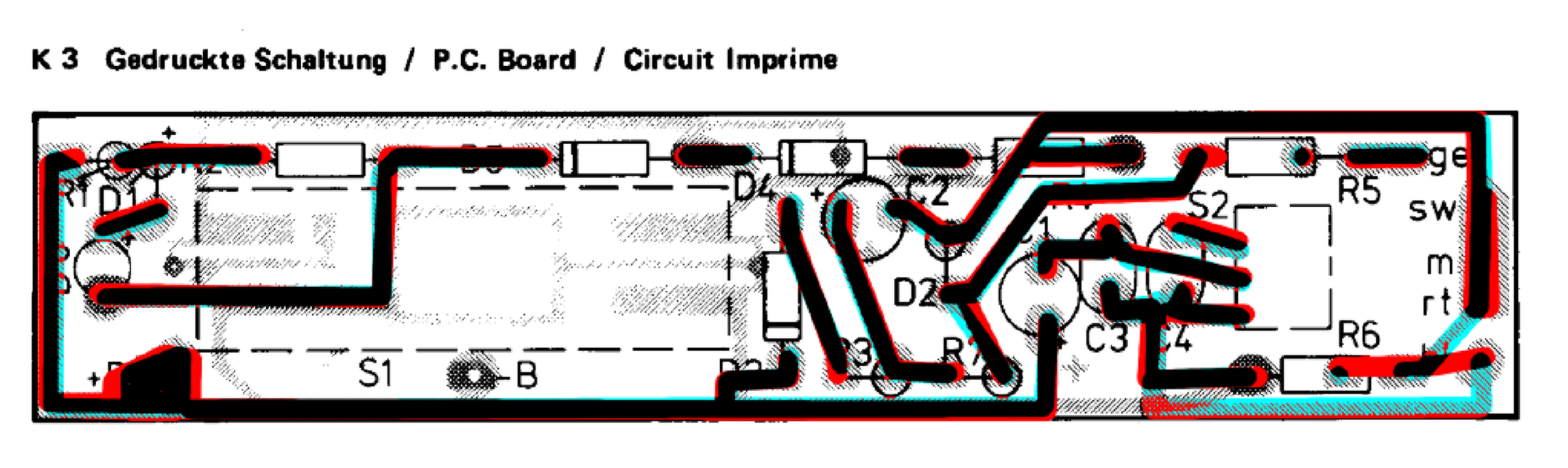 Here should be an image of a 'The difference in PCB layout'